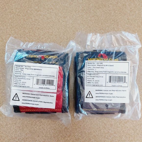 Magnetic Wristband Bundle Lot of 2 For Drill Bits, Nails, Screws - Picture 1 of 7
